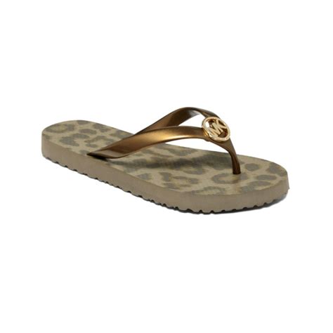 michael kors gold flip flops|Michael Kors flip flops clearance.